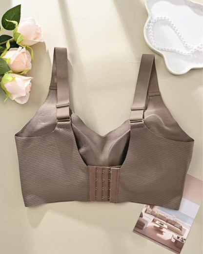 Reggiseno senza ferretto regolabile a quattro file in tinta unita da donna
