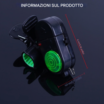 Segnalatore acustico da pesca con luce LED