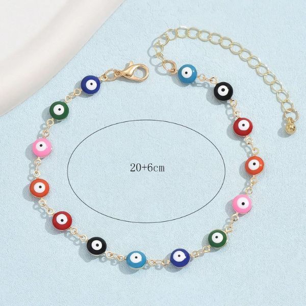 Bransoletka na kostkę z amuletem | EVILEYE