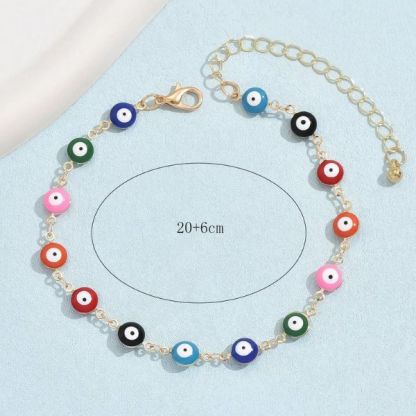 Bransoletka na kostkę z amuletem | EVILEYE