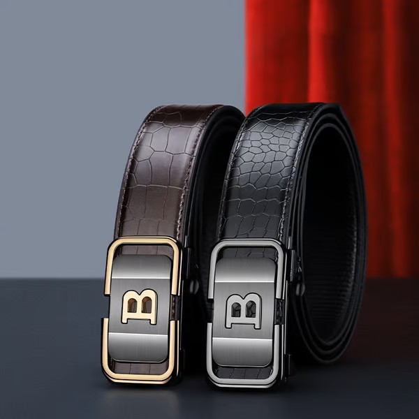 🎁Cintura da uomo in pelle di coccodrillo con fibbia automatica