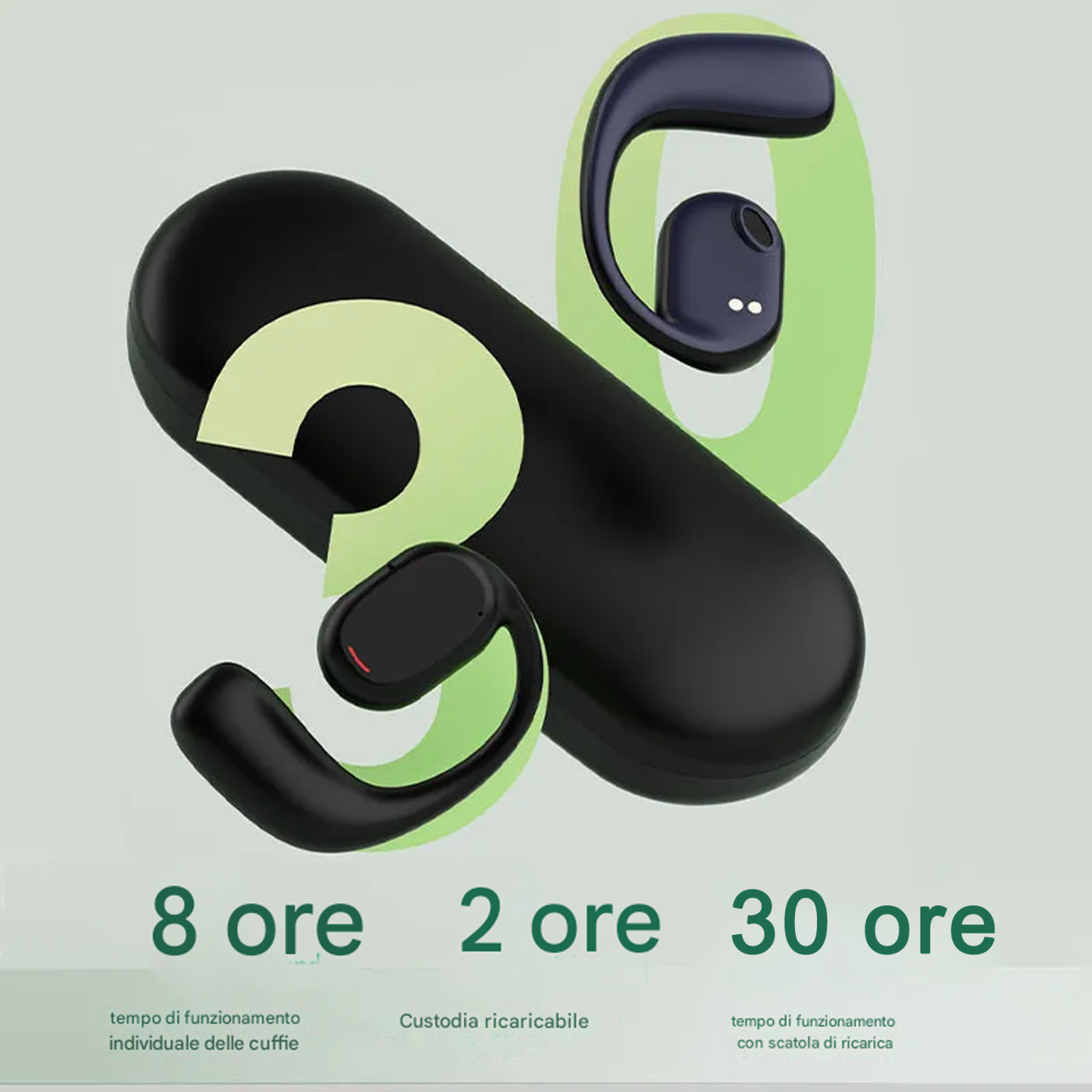 Auricolare Bluetooth wireless con auricolare pendente