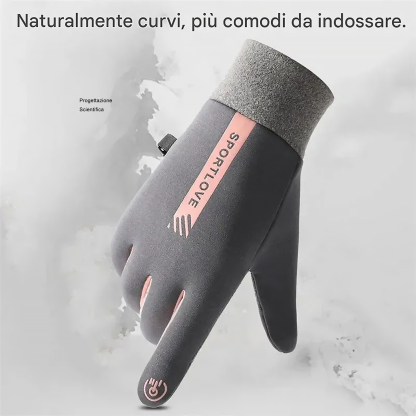 Guanti impermeabili touch screen antiscivolo resistenti al freddo