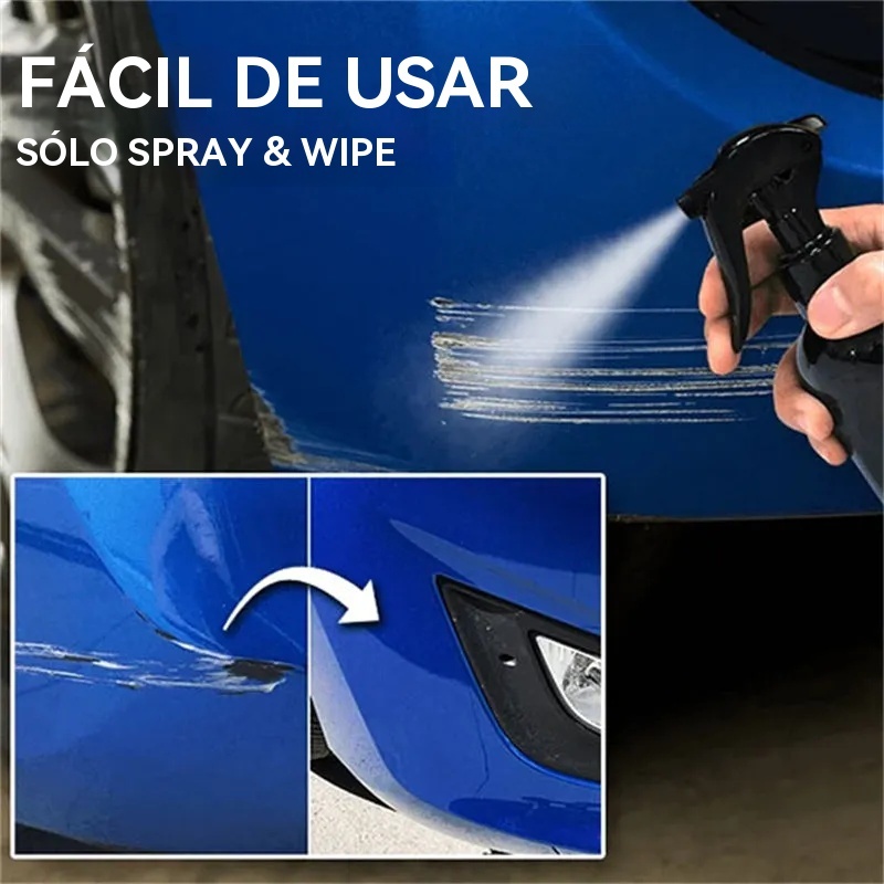 Spray nano multifuncional para eliminar arañazos del coche
