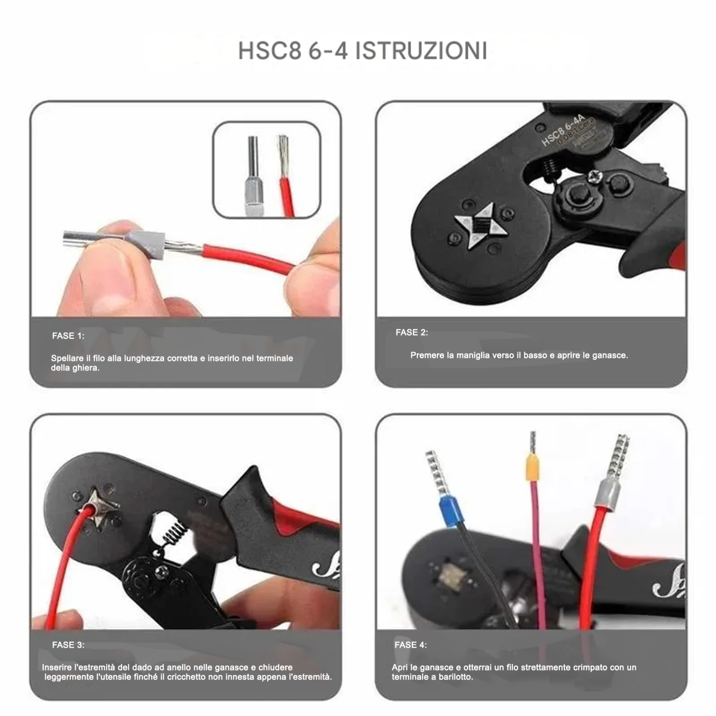 Kit di utensili per pinze a crimpare