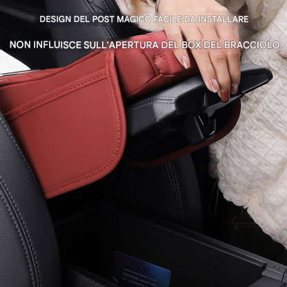 Tappetino per bracciolo auto, borsa portaoggetti universale, scatola per fazzoletti auto
