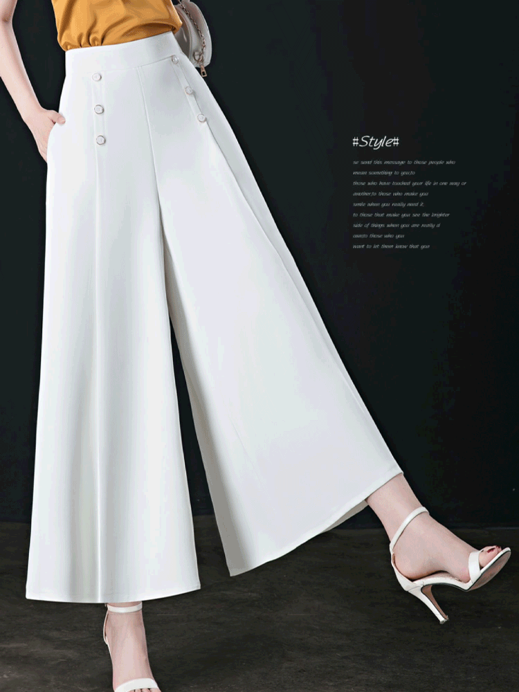💖【M-5XL】Gonna drappeggiata alla moda da donna con gambe larghe e vita alta