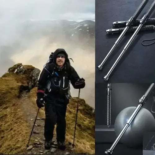 Autodifesa migliorata, bastone da trekking retrattile automaticamente