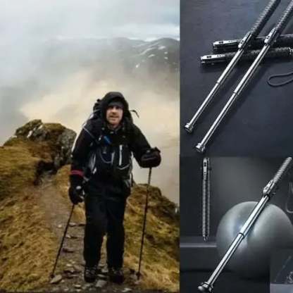 Autodifesa migliorata, bastone da trekking retrattile automaticamente