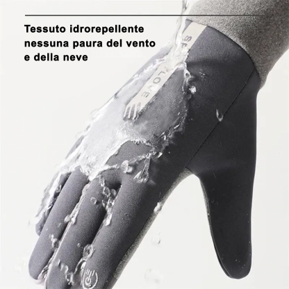 Guanti impermeabili touch screen antiscivolo resistenti al freddo
