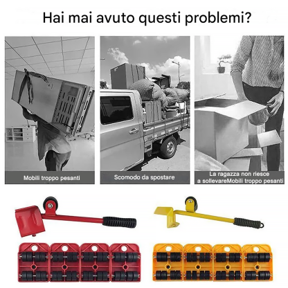 Set di utensili per traslochi con sollevatore per mobili, 4 confezioni