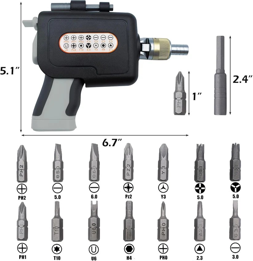 Cacciavite a cricchetto 16 in 1