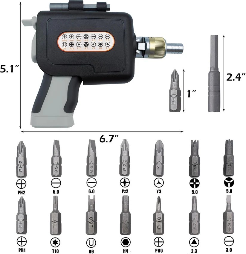 Cacciavite a cricchetto 16 in 1