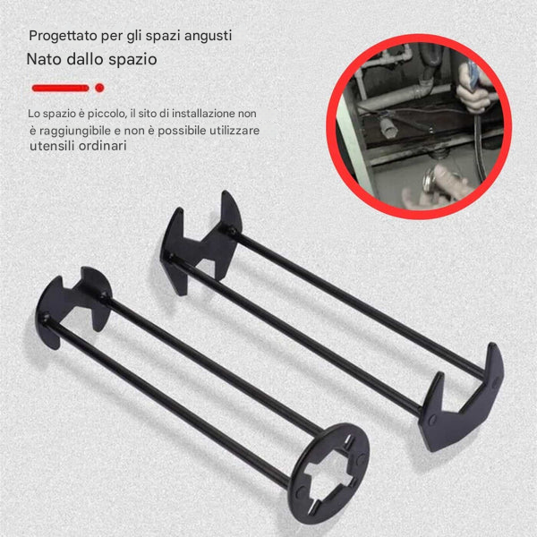 Descrizione Risolvere facilmente i problemi di installazione in spazi ristretti.🔥2025 Saldi 🔥🔧Chiave per lavello multifunzionale
