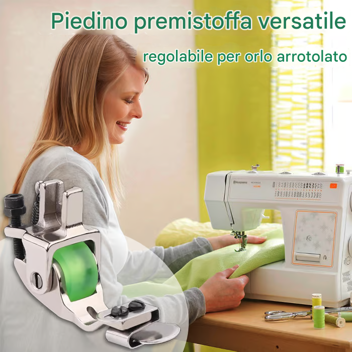 🔥 Piedino premistoffa versatile regolabile per orlo arrotolato