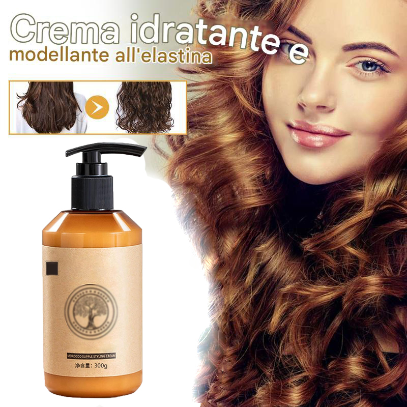 Styling a lunga durata Moroccan Volume Elasticity, Crema volumizzante Moroccan Curl Defining, Morocco Moisturizing Moisture Styling Elastin, Elastina Para el Cabello 3,38 fl.oz