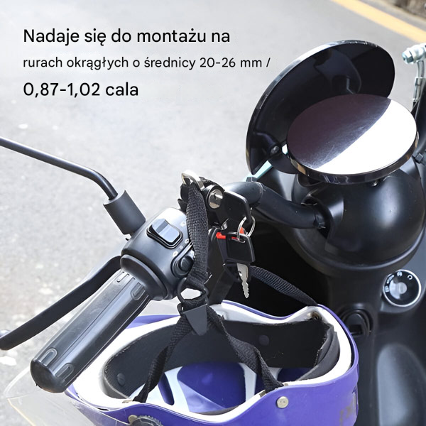 Blokada kasku, która zapobiega kradzieży | MOTOLOCKA