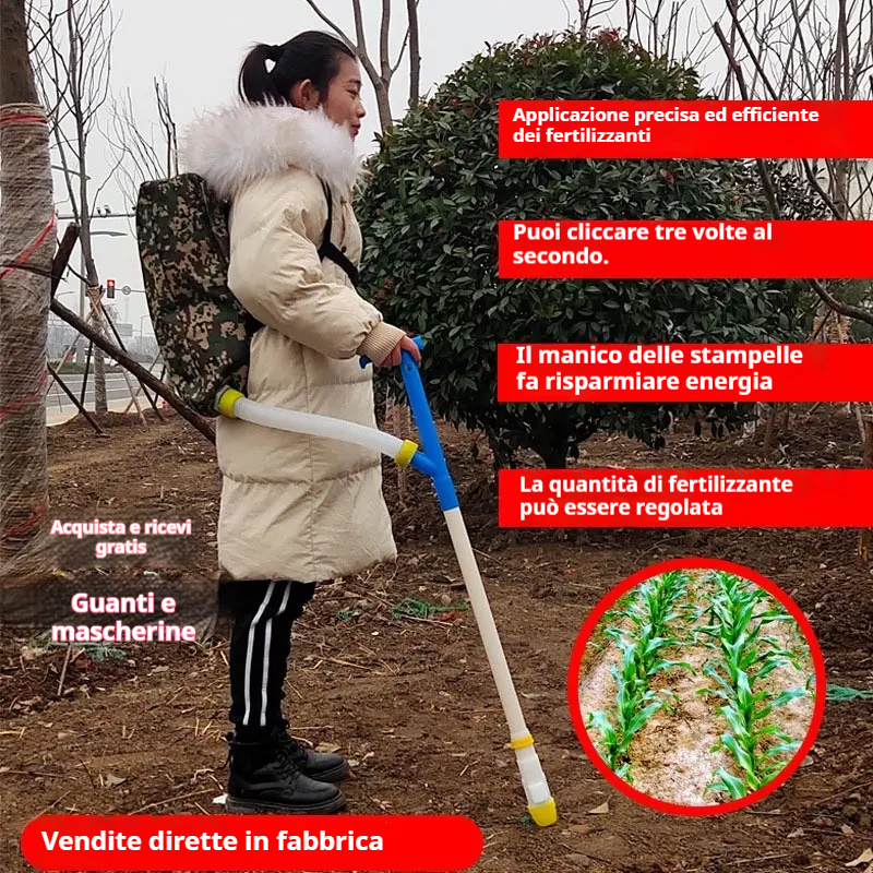 Spandiconcime agricolo automatico multifunzionale a zaino