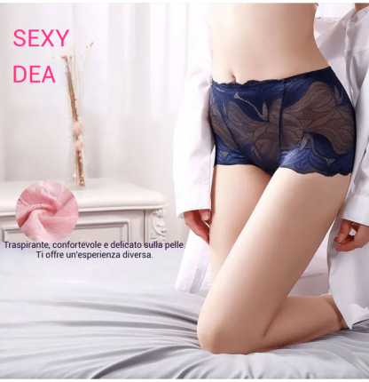 💋【40-105 kg】Intimo da donna sexy e traspirante a vita media