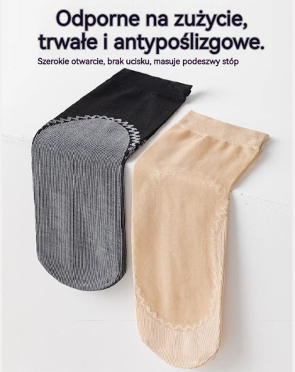 【Oferta ograniczona czasowo】40 par za 26 euro🔥Krótkie skarpetki z bawełnianą podeszwą z falbankami, antypoślizgowe