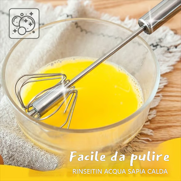 Frusta per uova semiautomatico in acciaio inox