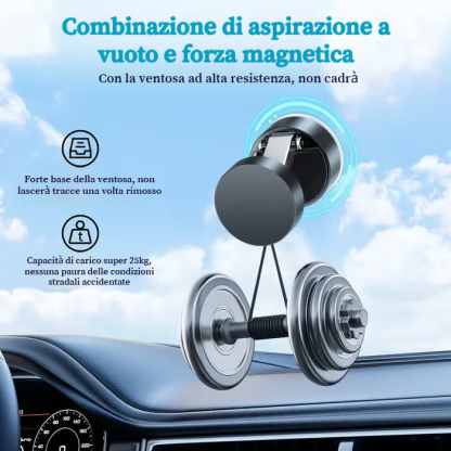 Supporto magnetico per cellulare sottovuoto
