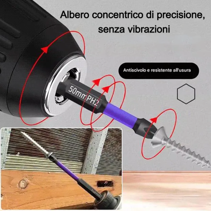 D1 Anti-Slip And Shock-Proof Bits With Phillips Screwdriver Bits