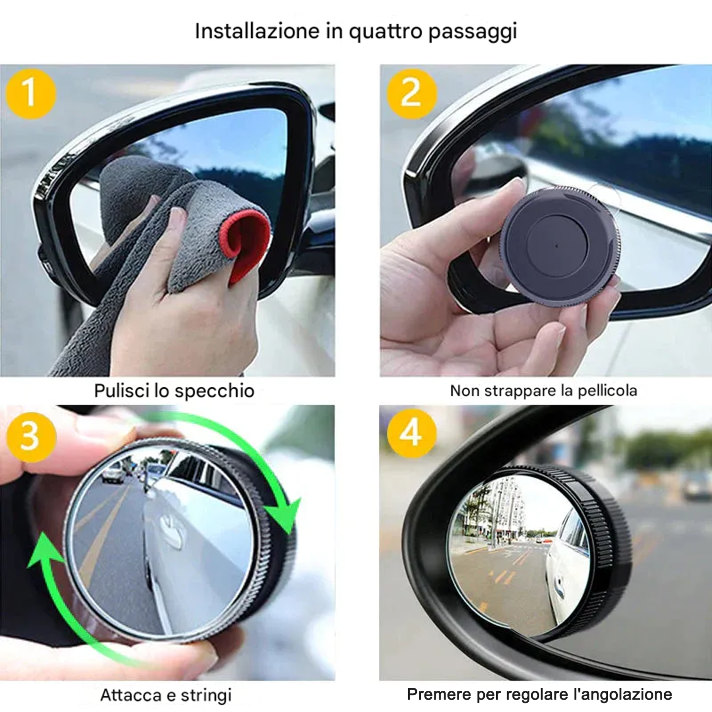 Specchietto retrovisore per angolo cieco auto