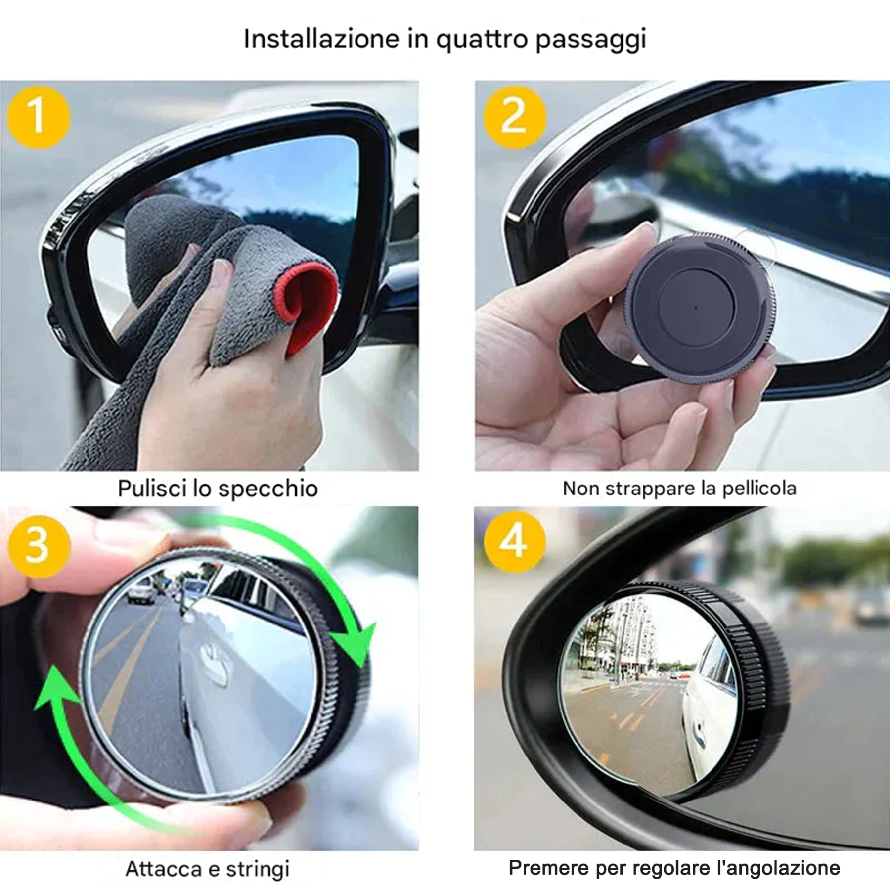 Specchietto retrovisore per angolo cieco auto