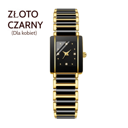 💞Modny ceramiczny kwadratowy zegarek kwarcowy⌚