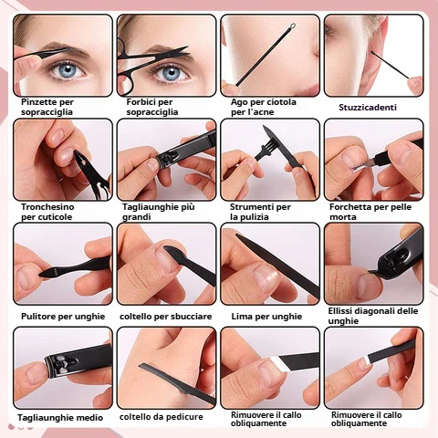 Set per la cura delle unghie 16 pezzi
