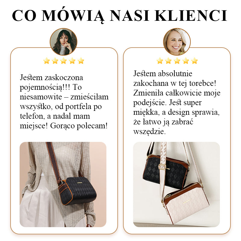 Torebka na Ramię z Trzema Warstwami i Wzorem Diamentowym dla Kobiet