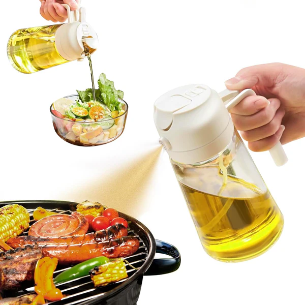 Flacone spray per olio 2 in 1