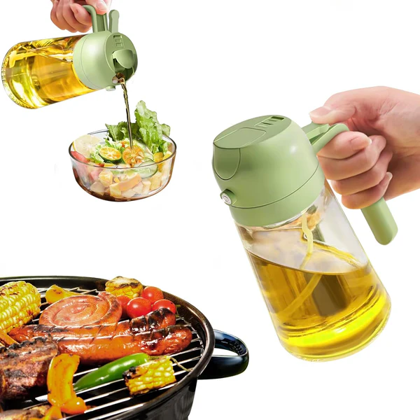Flacone spray per olio 2 in 1