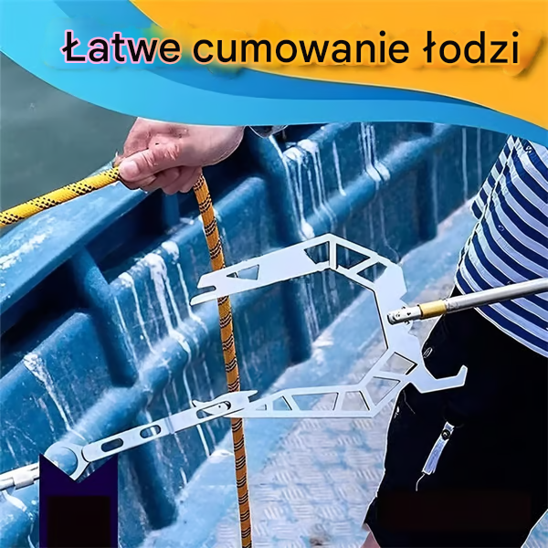 Automatyczny teleskopowy hak do cumowania łodzi