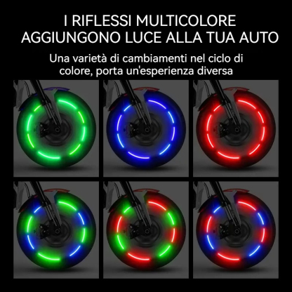 💥🏍️🚗【Acquista 2 e ricevi 2 gratis】Luci per valvole di moto e auto, luci decorative per valvole di pneumatici, ricaricabili, lampeggianti con vibrazione