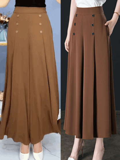 💖【M-5XL】Gonna drappeggiata alla moda da donna con gambe larghe e vita alta