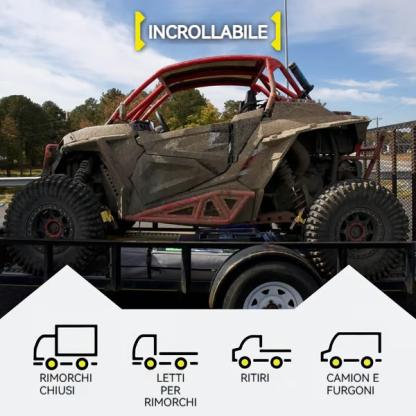 🔥 Cinghia a cricchetto retrattile per auto con kit di supporto per binario