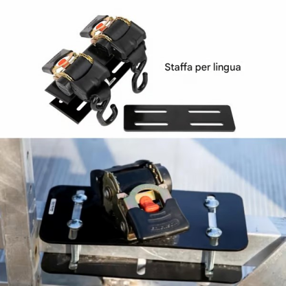 🔥 Cinghia a cricchetto retrattile per auto con kit di supporto per binario