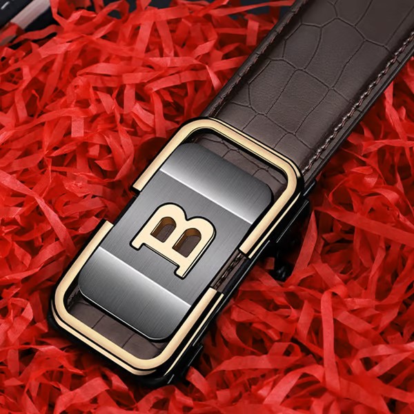 🎁Cintura da uomo in pelle di coccodrillo con fibbia automatica