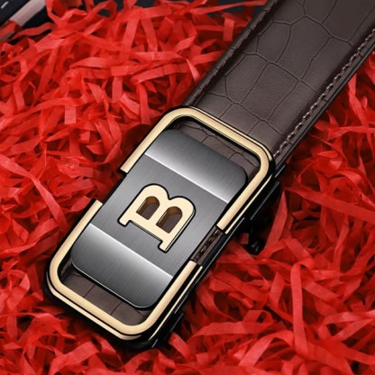 🎁Cintura da uomo in pelle di coccodrillo con fibbia automatica