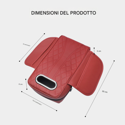 Tappetino per bracciolo auto, borsa portaoggetti universale, scatola per fazzoletti auto