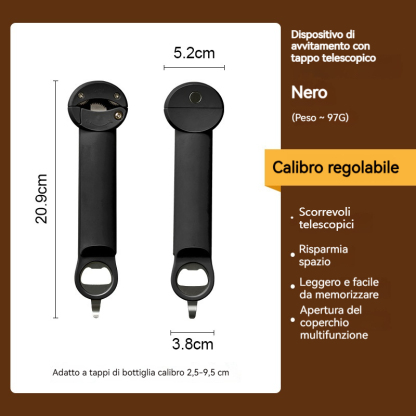 Apriscatole magnetico multifunzionale
