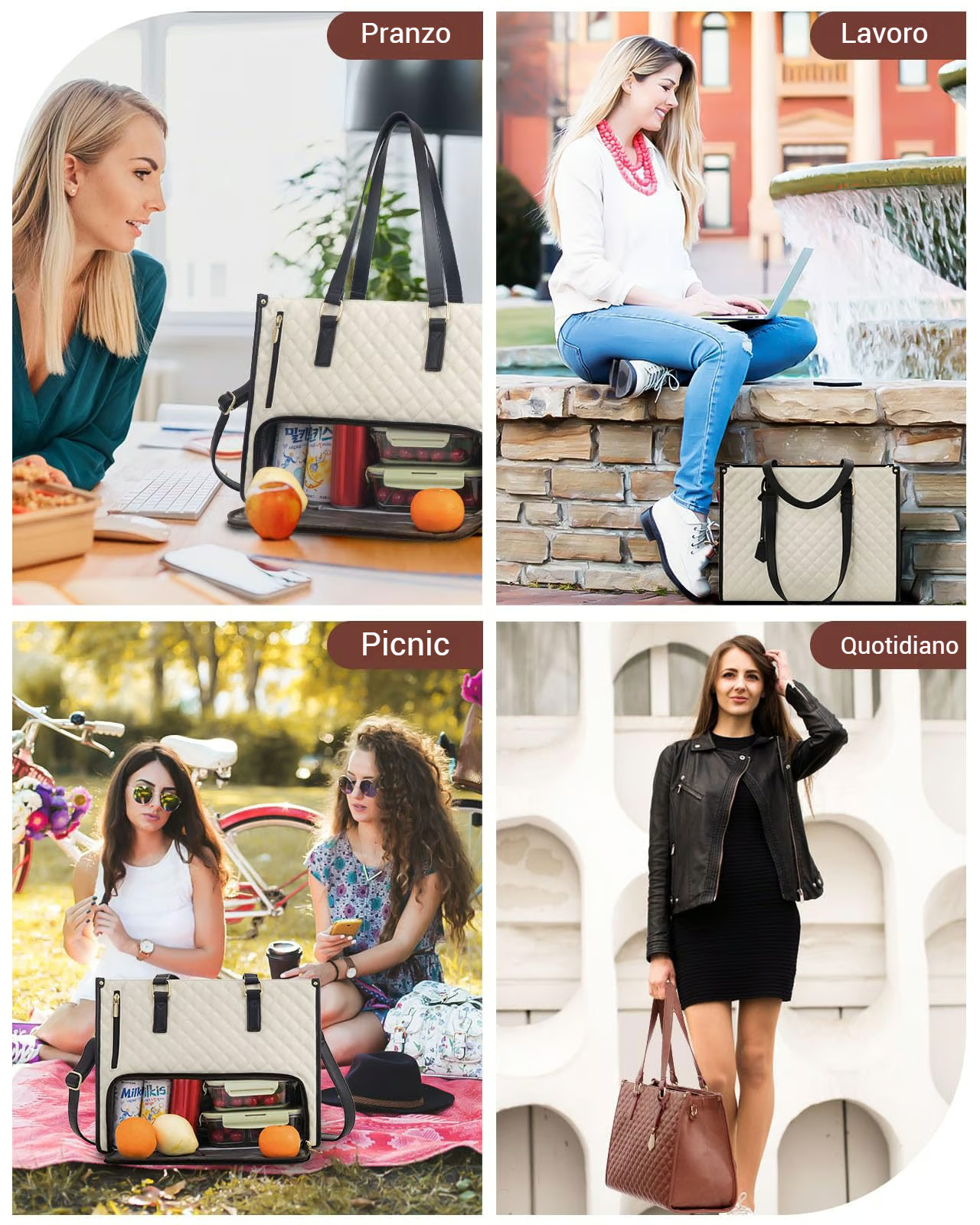 Borsa tote per il pranzo per le donne