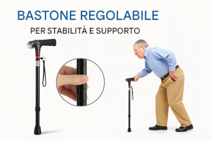 Bastone di sicurezza salvavita tutto in uno: non rischiare una caduta pericolosa