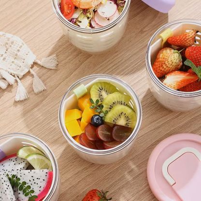 Coppa di frutta portatile con colino - Forchetta inclusa