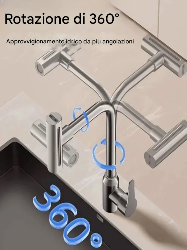 Rubinetto girevole a 360 gradi