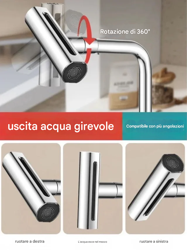 Rubinetto girevole a 360 gradi
