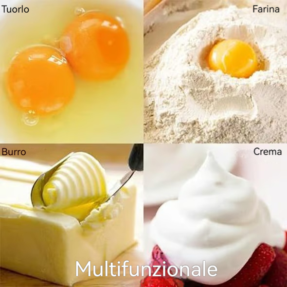 Frusta per uova semiautomatico in acciaio inox