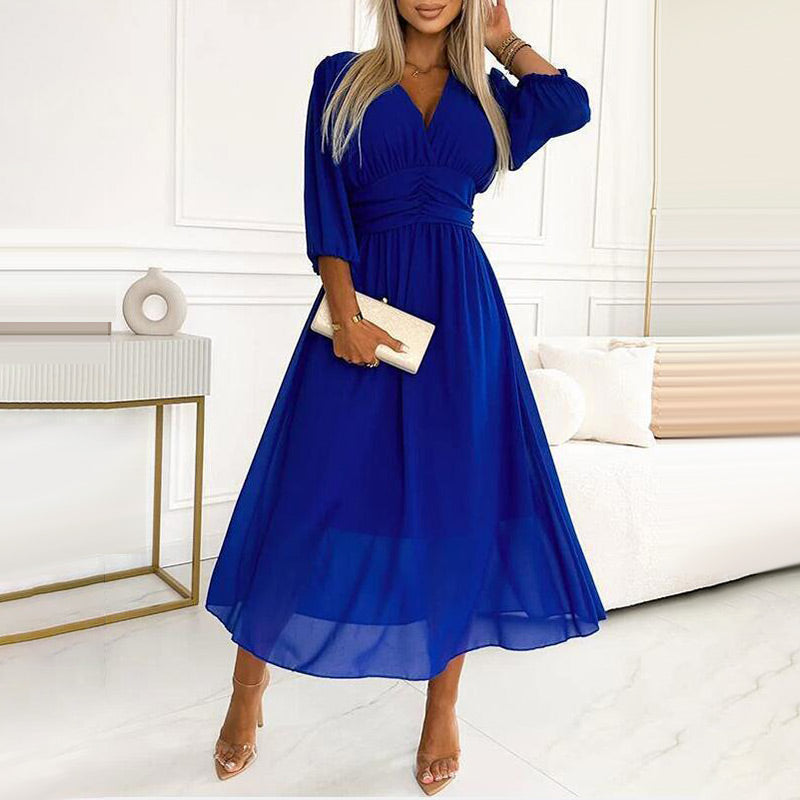 ✨Abito da donna in chiffon leggero con scollo a V